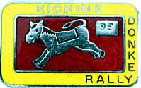 Kicking Donkey motorcycle rally badge