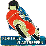 Kortrijk Vlastreffen motorcycle rally badge from Jean-Francois Helias