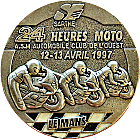 Le Mans motorcycle race badge from Jean-Francois Helias