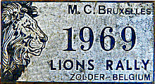 Lion motorcycle rally badge from Paul Mullis