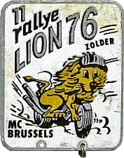Lion motorcycle rally badge from Ted Trett