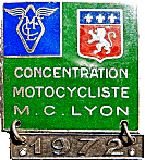 Lyon motorcycle rally badge from Jean-Francois Helias