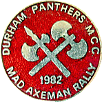 Mad Axeman motorcycle rally badge from Jean-Francois Helias