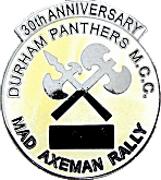 Mad Axeman motorcycle rally badge