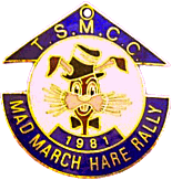 Mad March Hare motorcycle rally badge from Jean-Francois Helias