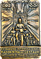 Madonnina Dei Centauri motorcycle rally badge from Jean-Francois Helias