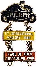 Mallory Park motorcycle race badge from Jean-Francois Helias