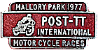 Mallory Park motorcycle race badge from Jean-Francois Helias