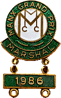 Manx Marshal motorcycle race badge from Jean-Francois Helias