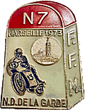 Marseille motorcycle rally badge from Jean-Francois Helias