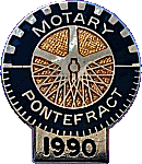 Motary Pontefract motorcycle rally badge from Jean-Francois Helias