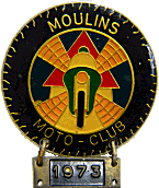Moulins motorcycle rally badge from Jean-Francois Helias