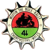 Muffin The Mule motorcycle rally badge from Jan Heiland