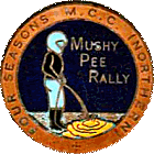 Mushy Pee motorcycle rally badge from Russell Pearson