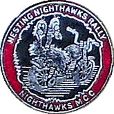 Nesting Nighthawks motorcycle rally badge from Nigel Woodthorpe