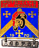 Neuville sur Saone motorcycle rally badge from Jean-Francois Helias