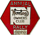 Norton motorcycle rally badge