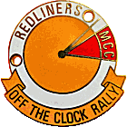 Off The Clock motorcycle rally badge from Jean-Francois Helias