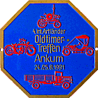 Oldtimer motorcycle rally badge from Jean-Francois Helias