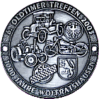 Oldtimer motorcycle rally badge from Jean-Francois Helias
