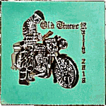 Old Timer motorcycle rally badge from Jean-Francois Helias