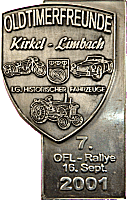 Oldtimerfreunde Kirkel-Limbach motorcycle rally badge from Jean-Francois Helias