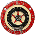 Only Flat On The Bottom motorcycle rally badge from Jean-Francois Helias