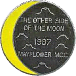 Other Side Of The Moon motorcycle rally badge from Ted Trett