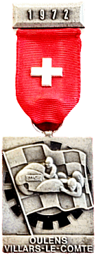 Oulens Villars-Le-Comte motorcycle rally badge from Jean-Francois Helias