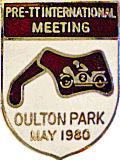 Oulton Park Pre TT motorcycle race badge from Jean-Francois Helias