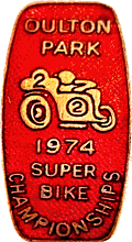 Oulton Park Super Bike motorcycle race badge from Jean-Francois Helias