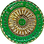 Parkes motorcycle rally badge