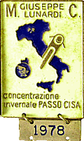 Passo Cisa motorcycle rally badge from Jean-Francois Helias