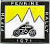 Pennine motorcycle rally badge from Ted Trett