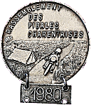 Pibales Charentaises motorcycle rally badge from Jean-Francois Helias