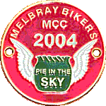 Pie In The Sky motorcycle rally badge