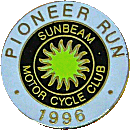 Pioneer motorcycle run badge from Jean-Francois Helias