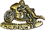 Piston motorcycle rally badge from Jean-Francois Helias