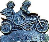 Piston motorcycle rally badge from Jean-Francois Helias