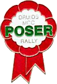 Poser motorcycle rally badge from Ted Trett