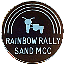 Rainbow motorcycle rally badge from Jean-Francois Helias