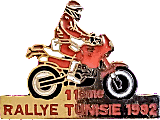 Rallye Tunisie motorcycle run badge from Jean-Francois Helias