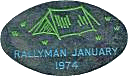 Rallymans motorcycle rally badge from Dave Honneyman