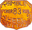 Ramblin Wheels Poker motorcycle run badge from Jean-Francois Helias