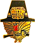 Ramblin Wheels Poker Run motorcycle run badge from Jean-Francois Helias