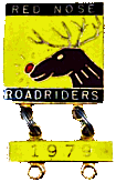 Red Nose motorcycle rally badge from Graham Mills