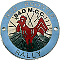 Red Rooster motorcycle rally badge
