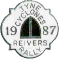 Reivers motorcycle rally badge from Ted Trett