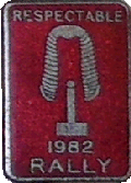 Respectable motorcycle rally badge from Tony Graves