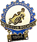 Roche sur Foron motorcycle rally badge from Jean-Francois Helias